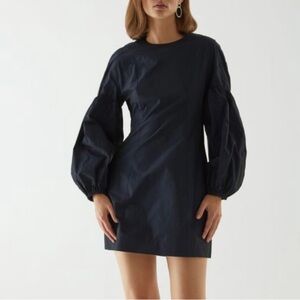 NWT - COS Volume Sleeve Waisted Dress - size 8